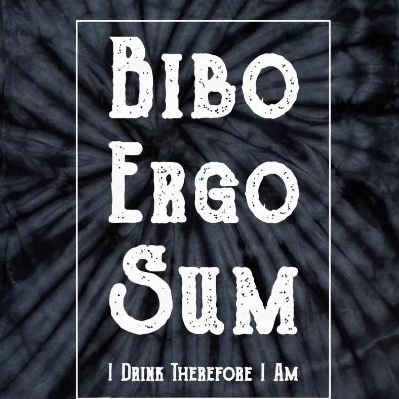 Bibo Ergo Sum I Drink Therefore I Am Latin Alcohol Tie-Dye T-Shirt