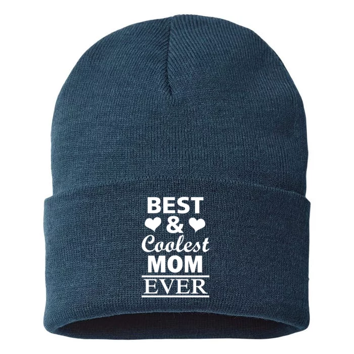 Best And Coolest Mom Ever Sustainable Knit Beanie