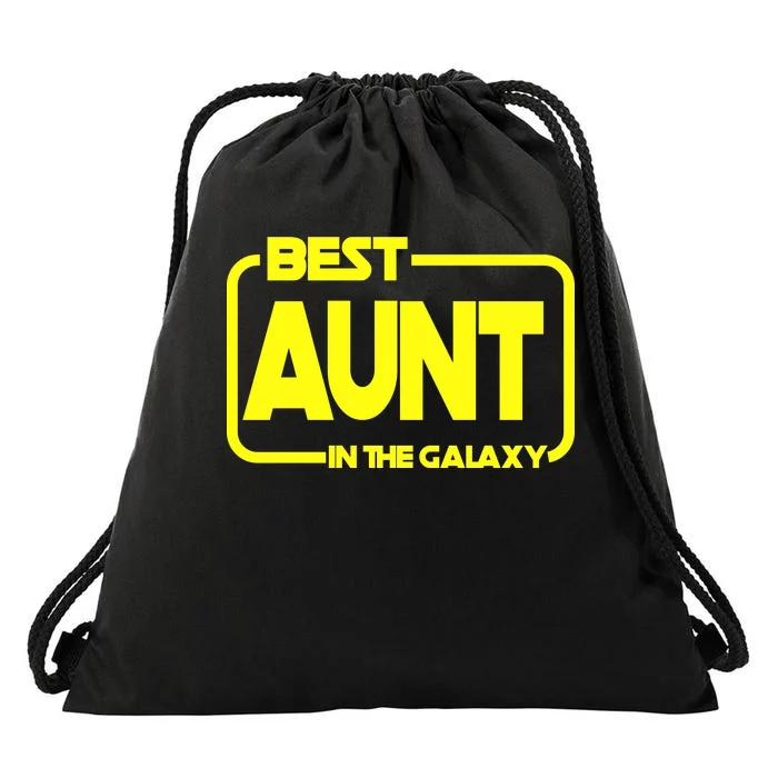 Best Aunt In The Galaxy Drawstring Bag