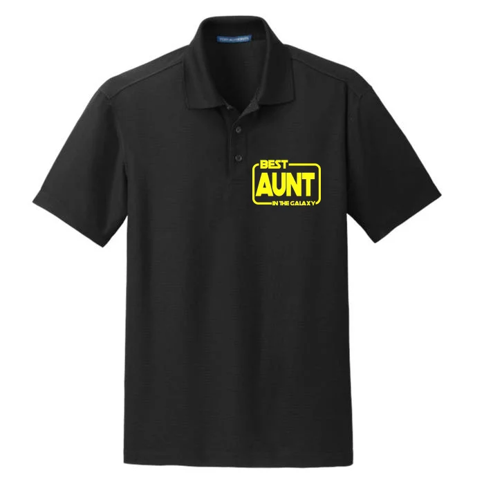 Best Aunt In The Galaxy Dry Zone Grid Performance Polo