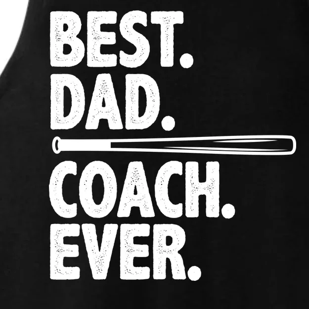 Best Baseball Dad Coach Ever Ladies Tri-Blend Wicking Tank