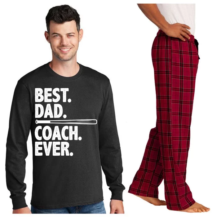 Best Baseball Dad Coach Ever Long Sleeve Pajama Set