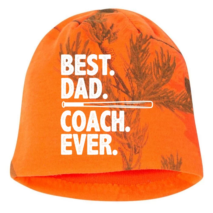 Best Baseball Dad Coach Ever Kati - Camo Knit Beanie