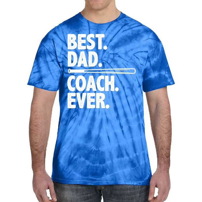 Best Baseball Dad Coach Ever Tie-Dye T-Shirt