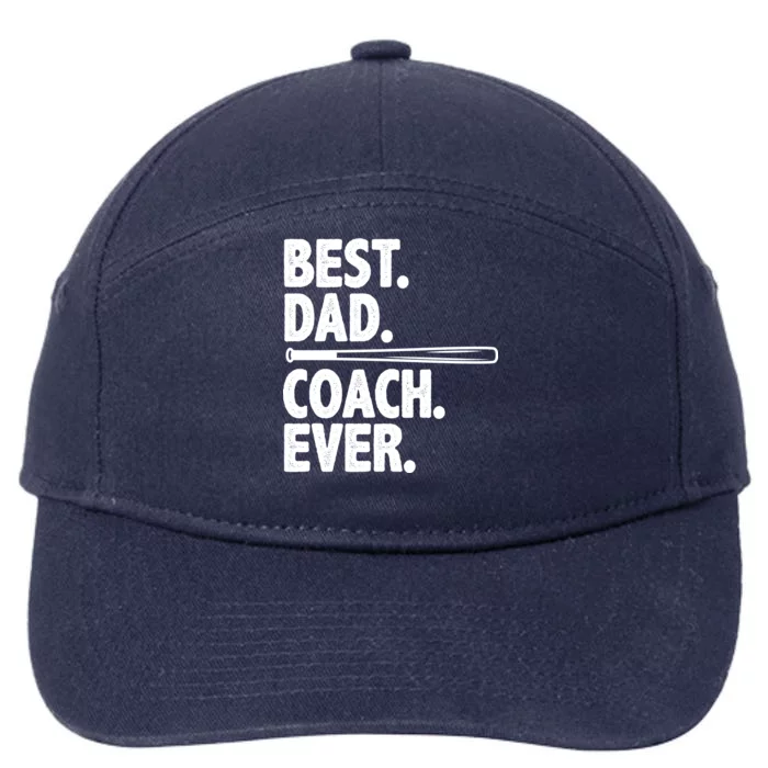 Best Baseball Dad Coach Ever 7-Panel Snapback Hat