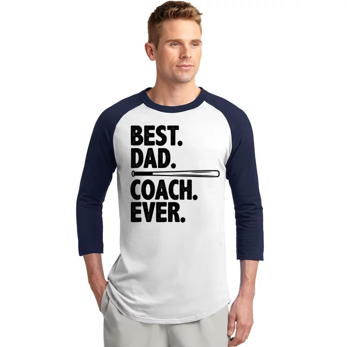 Best Baseball Dad Coach Ever Baseball Sleeve Shirt