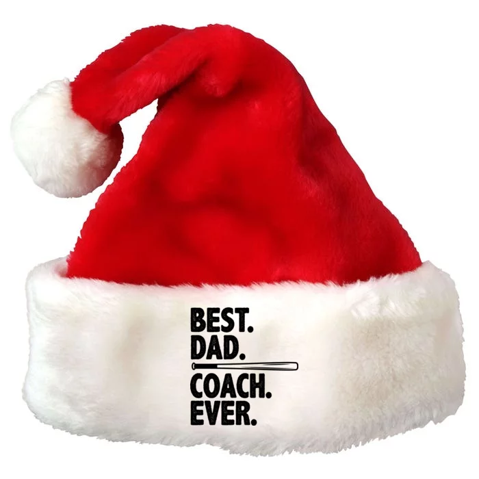 Best Baseball Dad Coach Ever Premium Christmas Santa Hat