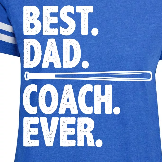 Best Baseball Dad Coach Ever Enza Ladies Jersey Football T-Shirt