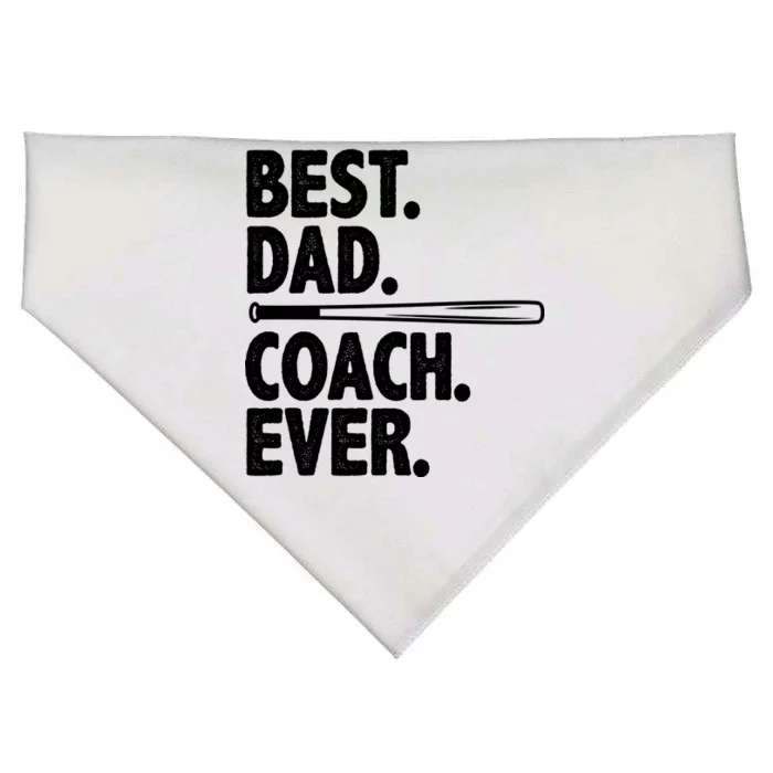 Best Baseball Dad Coach Ever USA-Made Doggie Bandana