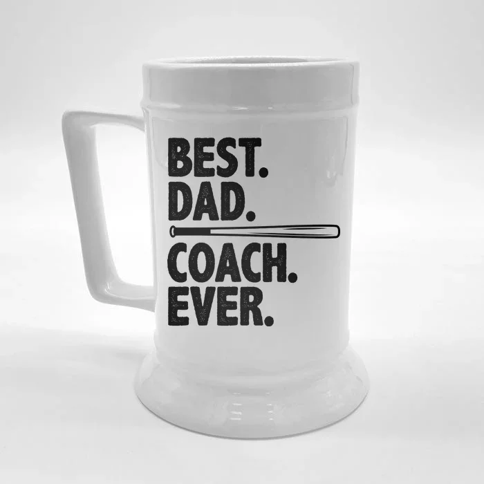 Best Baseball Dad Coach Ever Front & Back Beer Stein