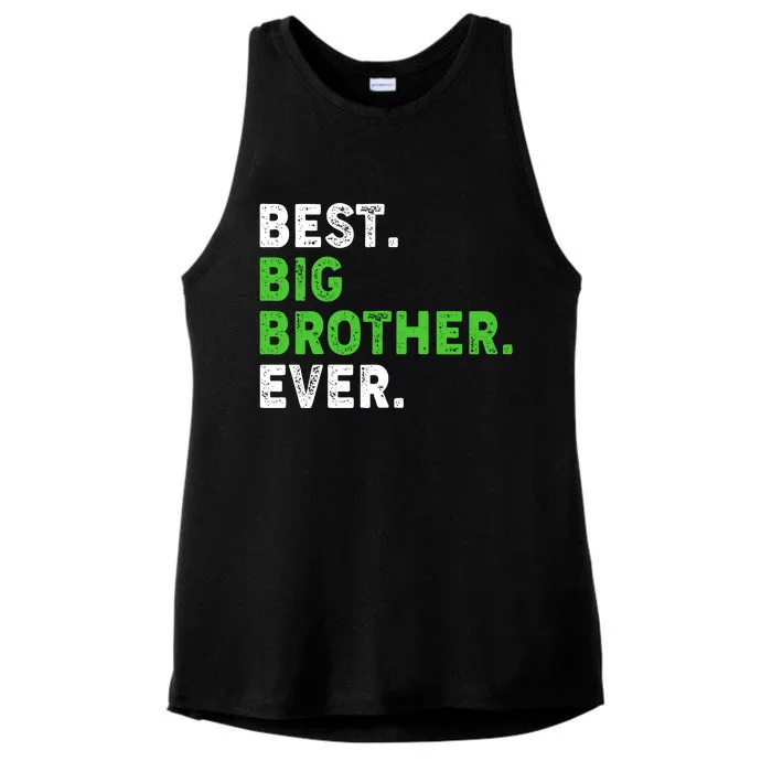 Best Big Brother Ever Older Sibling Ladies Tri-Blend Wicking Tank