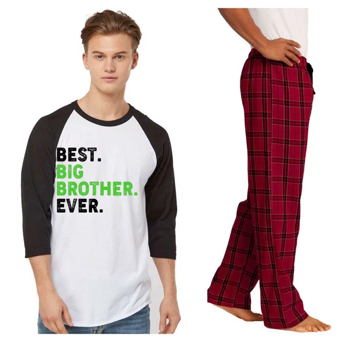 Best Big Brother Ever Older Sibling Raglan Sleeve Pajama Set