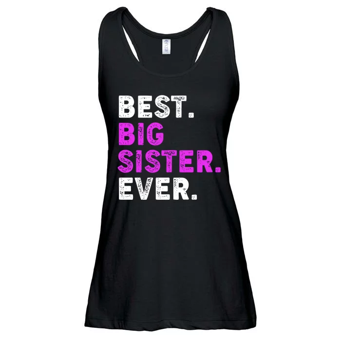 Best Big Sister Ever Older Sibling Ladies Essential Flowy Tank