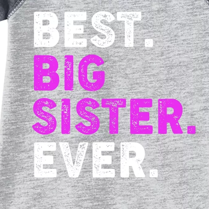 Best Big Sister Ever Older Sibling Infant Baby Jersey Bodysuit