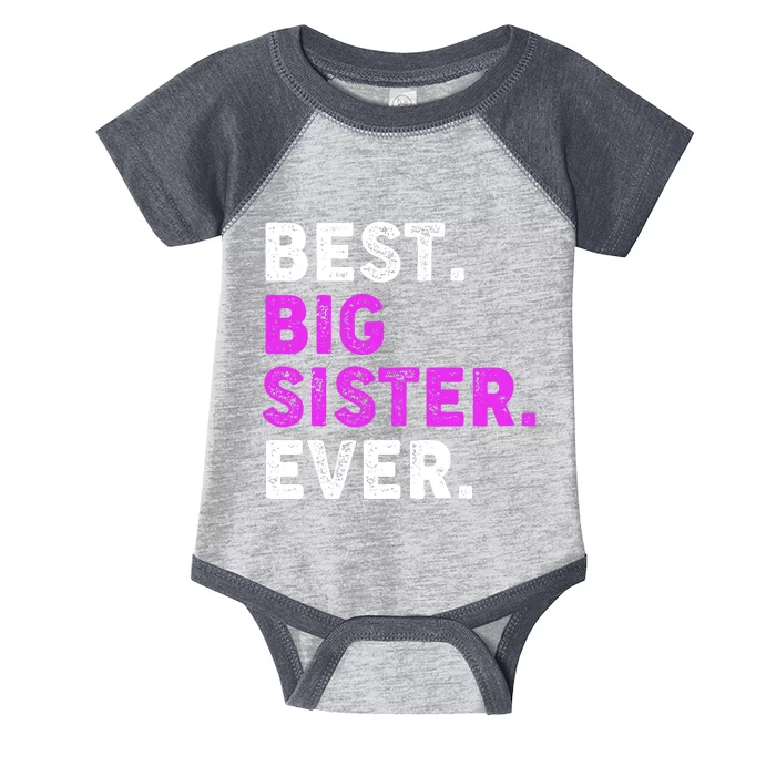 Best Big Sister Ever Older Sibling Infant Baby Jersey Bodysuit