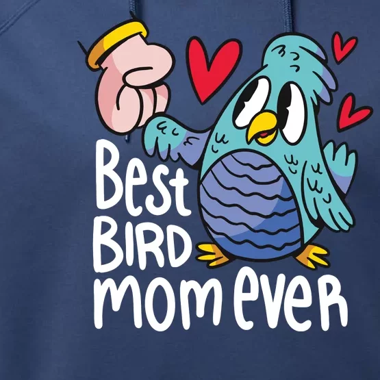 Best Bird Mom Ever Performance Fleece Hoodie