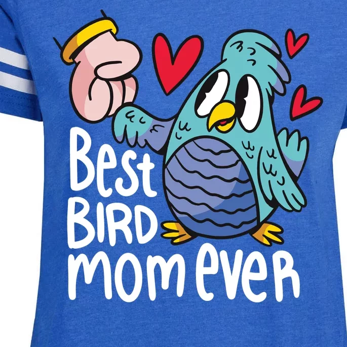 Best Bird Mom Ever Enza Ladies Jersey Football T-Shirt