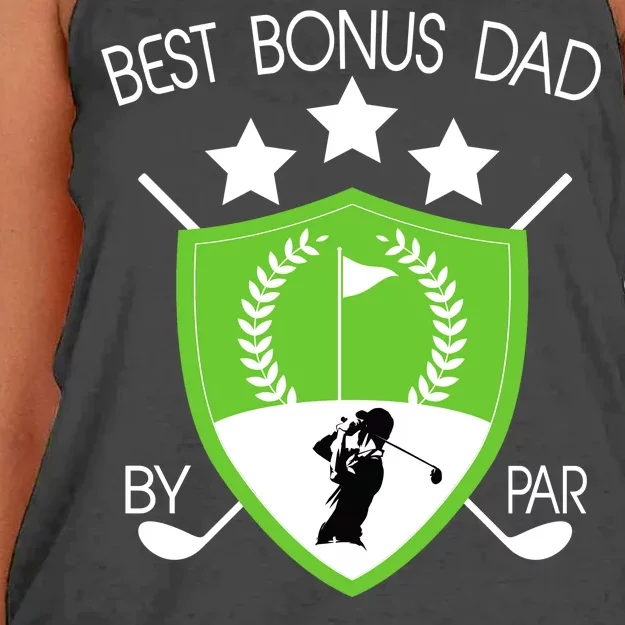 Best Bonus Dad By Par Women's Knotted Racerback Tank