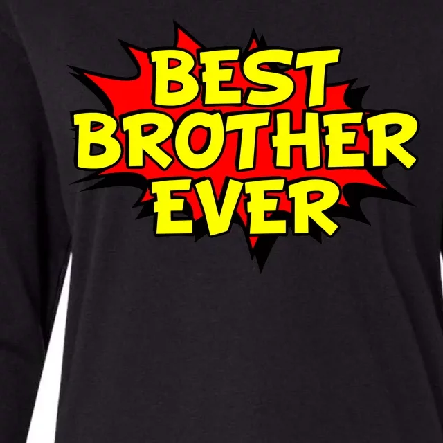 Best Brother Ever Cartoon Shout Womens Cotton Relaxed Long Sleeve T-Shirt