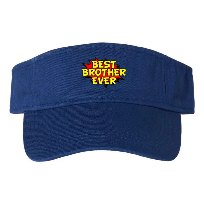 Best Brother Ever Cartoon Shout Valucap Bio-Washed Visor