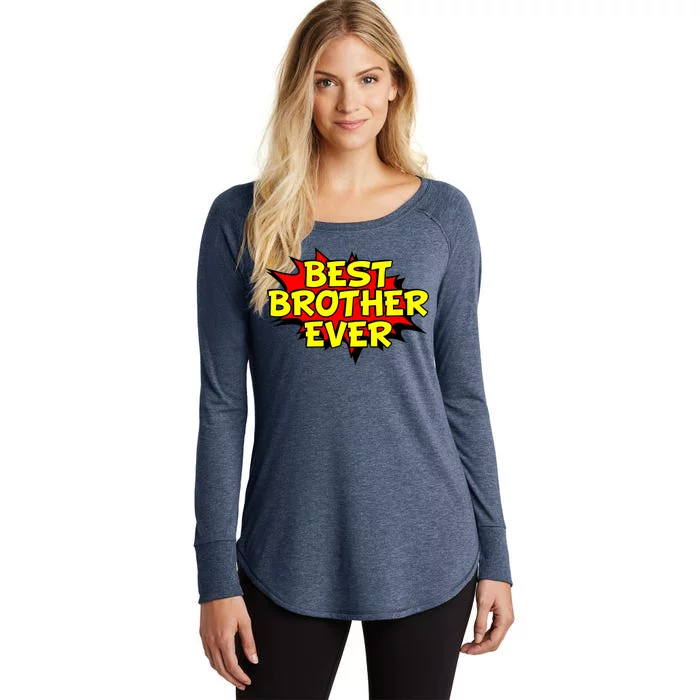 Best Brother Ever Cartoon Shout Women's Perfect Tri Tunic Long Sleeve Shirt