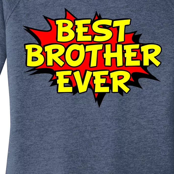 Best Brother Ever Cartoon Shout Women's Perfect Tri Tunic Long Sleeve Shirt