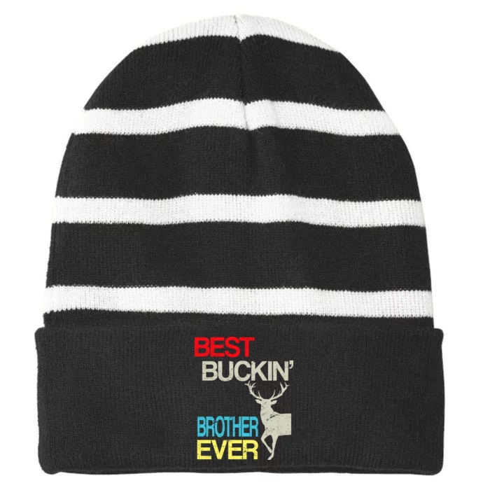 Best Buckin Brother Striped Beanie with Solid Band