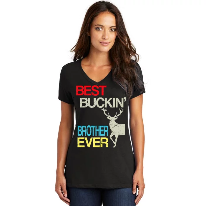 Best Buckin Brother Women's V-Neck T-Shirt