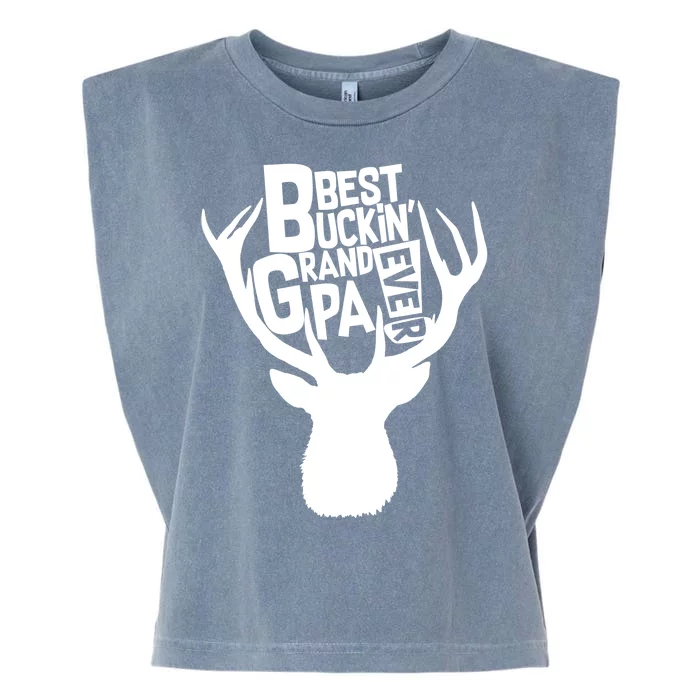 Best Buckin Grandpa Ever Garment-Dyed Women's Muscle Tee