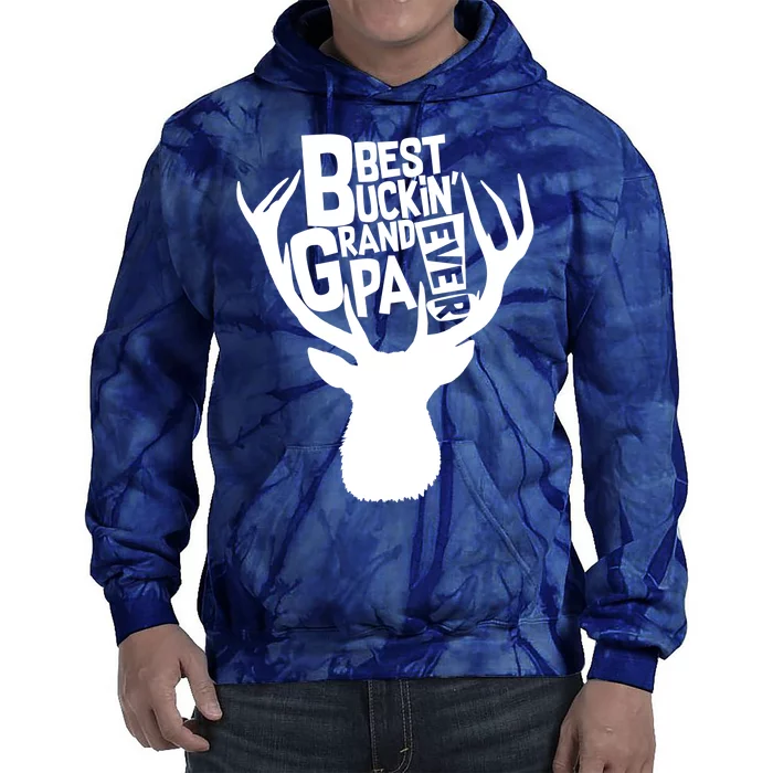 Best Buckin Grandpa Ever Tie Dye Hoodie