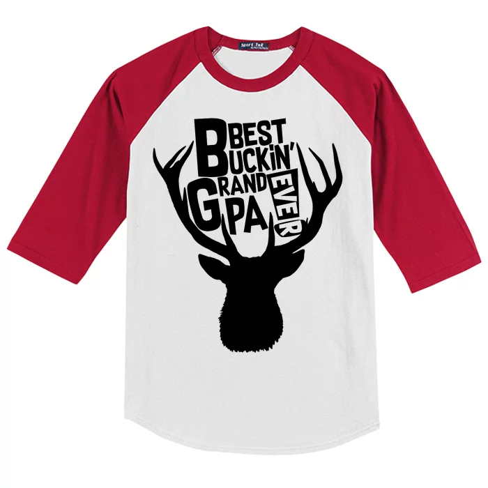 Best Buckin Grandpa Ever Kids Colorblock Raglan Jersey