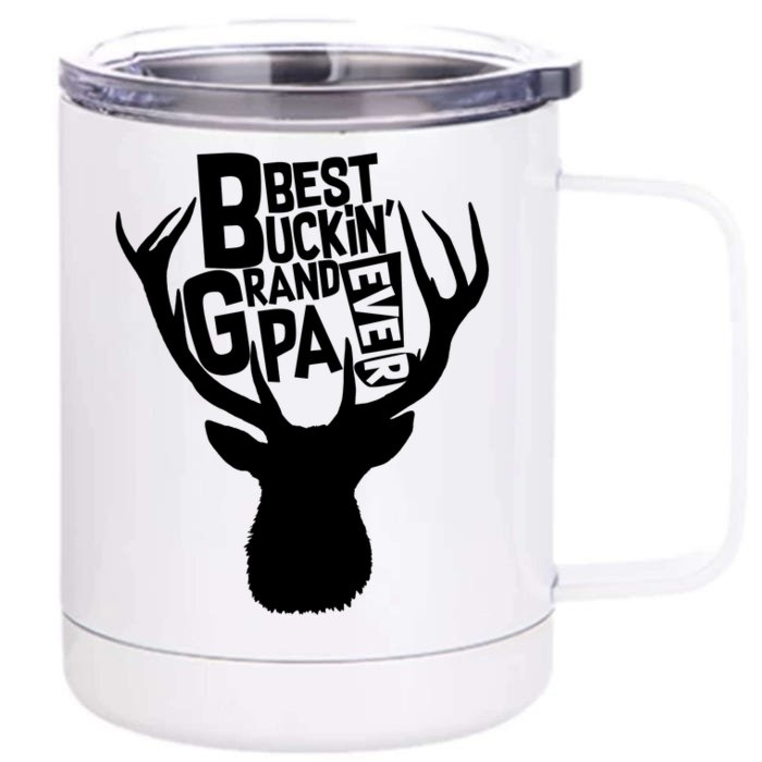 Best Buckin Grandpa Ever Front & Back 12oz Stainless Steel Tumbler Cup