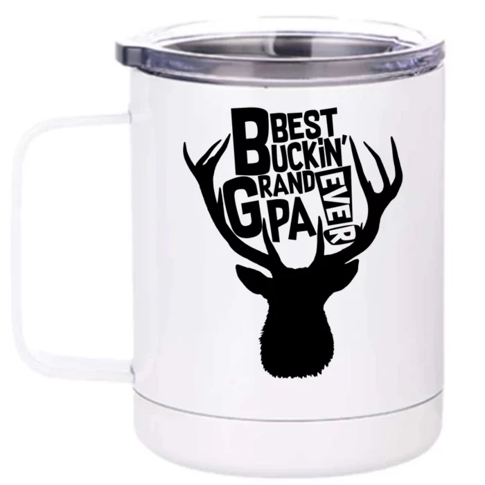 Best Buckin Grandpa Ever Front & Back 12oz Stainless Steel Tumbler Cup