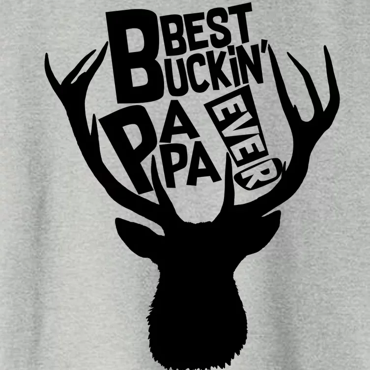 Best Buckin Papa Ever Women's Crop Top Tee