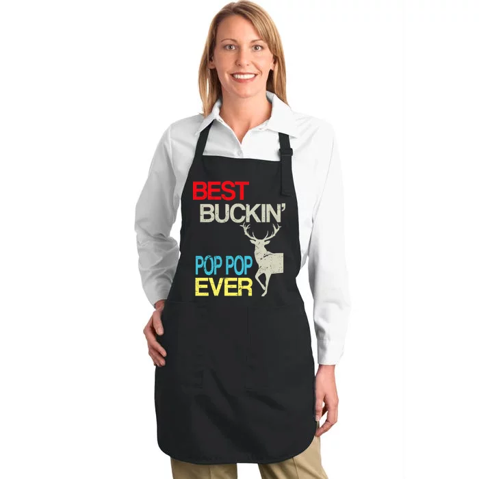 Best Buckin Pop Pop Full-Length Apron With Pocket