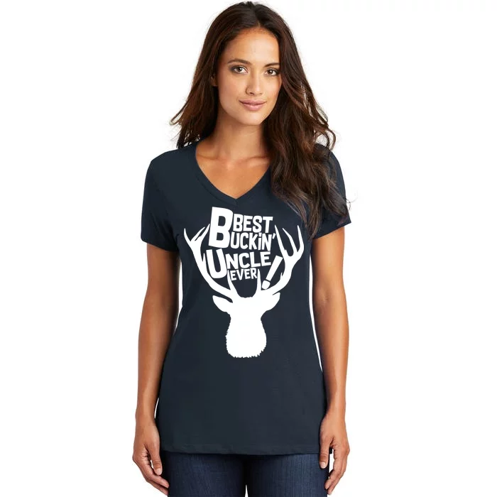 Best Buckin Uncle Ever Women's V-Neck T-Shirt