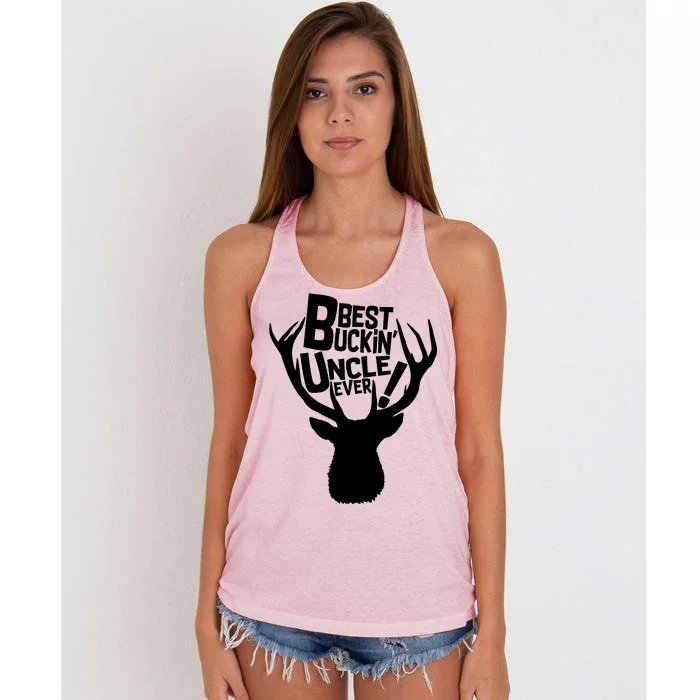 Best Buckin Uncle Ever Women's Knotted Racerback Tank