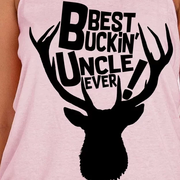 Best Buckin Uncle Ever Women's Knotted Racerback Tank