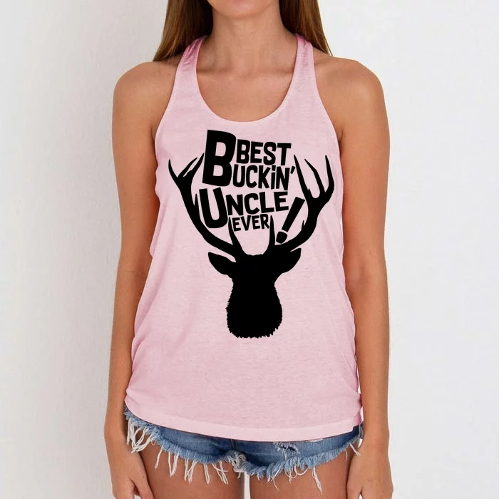 Best Buckin Uncle Ever Women's Knotted Racerback Tank