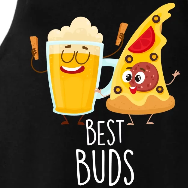 Best Buds Pizza And Beer Ladies Tri-Blend Wicking Tank