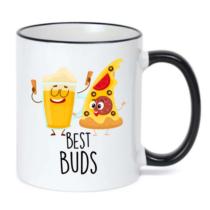 Best Buds Pizza And Beer Black Color Changing Mug