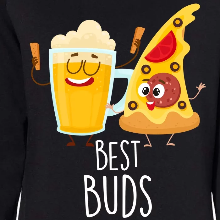 Best Buds Pizza And Beer Womens California Wash Sweatshirt