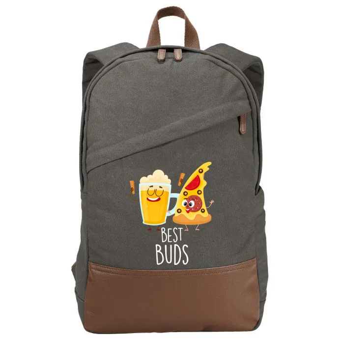 Best Buds Pizza And Beer Cotton Canvas Backpack