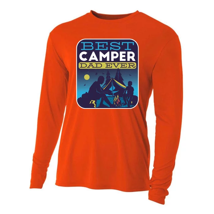 Best Camper Dad Ever Cooling Performance Long Sleeve Crew