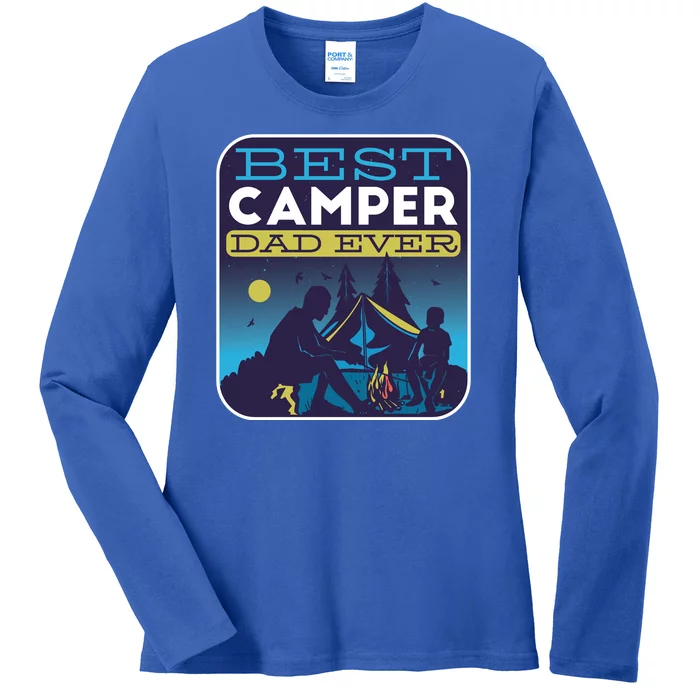 Best Camper Dad Ever Ladies Long Sleeve Shirt