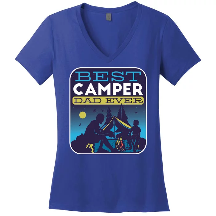 Best Camper Dad Ever Women's V-Neck T-Shirt