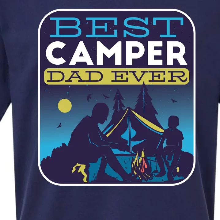 Best Camper Dad Ever Sueded Cloud Jersey T-Shirt