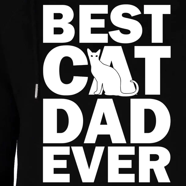 Best Cat Dad Ever Womens Funnel Neck Pullover Hood