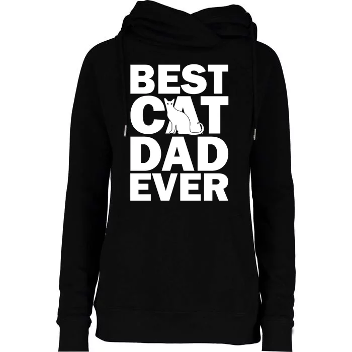 Best Cat Dad Ever Womens Funnel Neck Pullover Hood