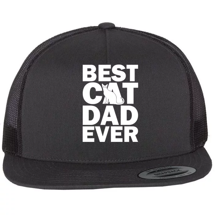 Best Cat Dad Ever Flat Bill Trucker Hat